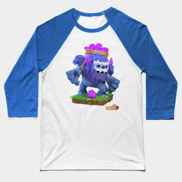 The Yeti! Clash of Clans Baseball T-Shirt by RW Designs